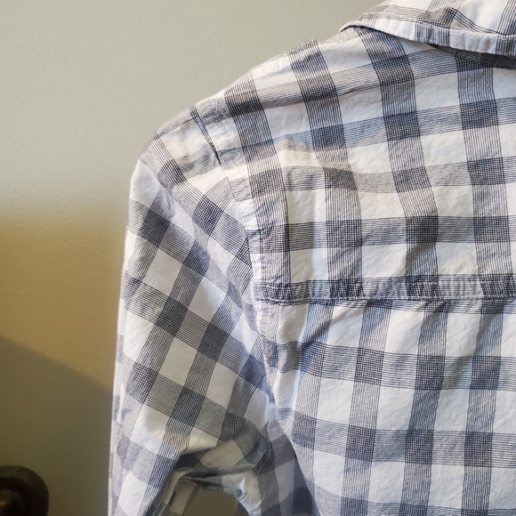Old Navy Buffalo Check Plaid Button Down Long Sleeve Top - Picture 5 of 7